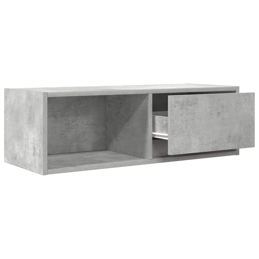 Tv-meubel 80x31x25,5 cm bewerkt hout betongrijs