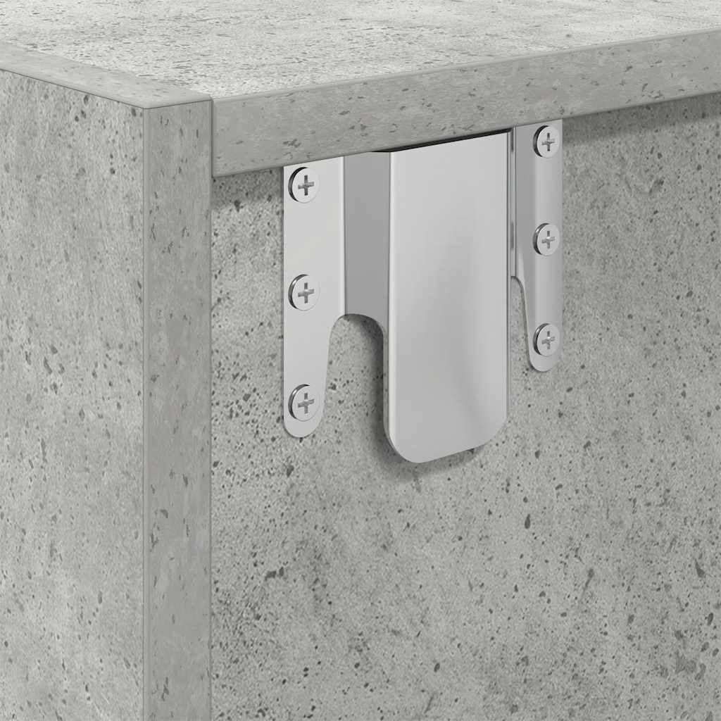 Tv-meubel 80x31x25,5 cm bewerkt hout betongrijs