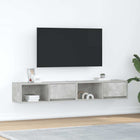 Tv-meubel 80x31x25,5 cm bewerkt hout betongrijs