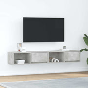 Tv-meubel 80x31x25,5 cm bewerkt hout betongrijs