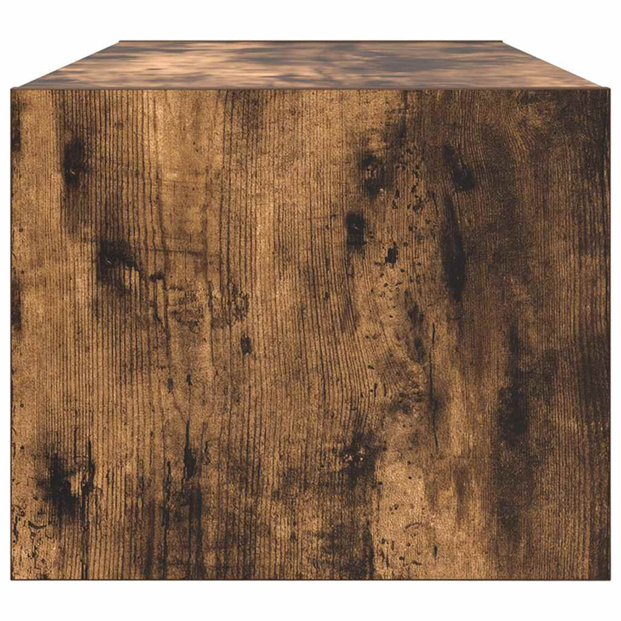 Tv-meubel 80x31x25,5 cm bewerkt hout gerookt eikenkleurig