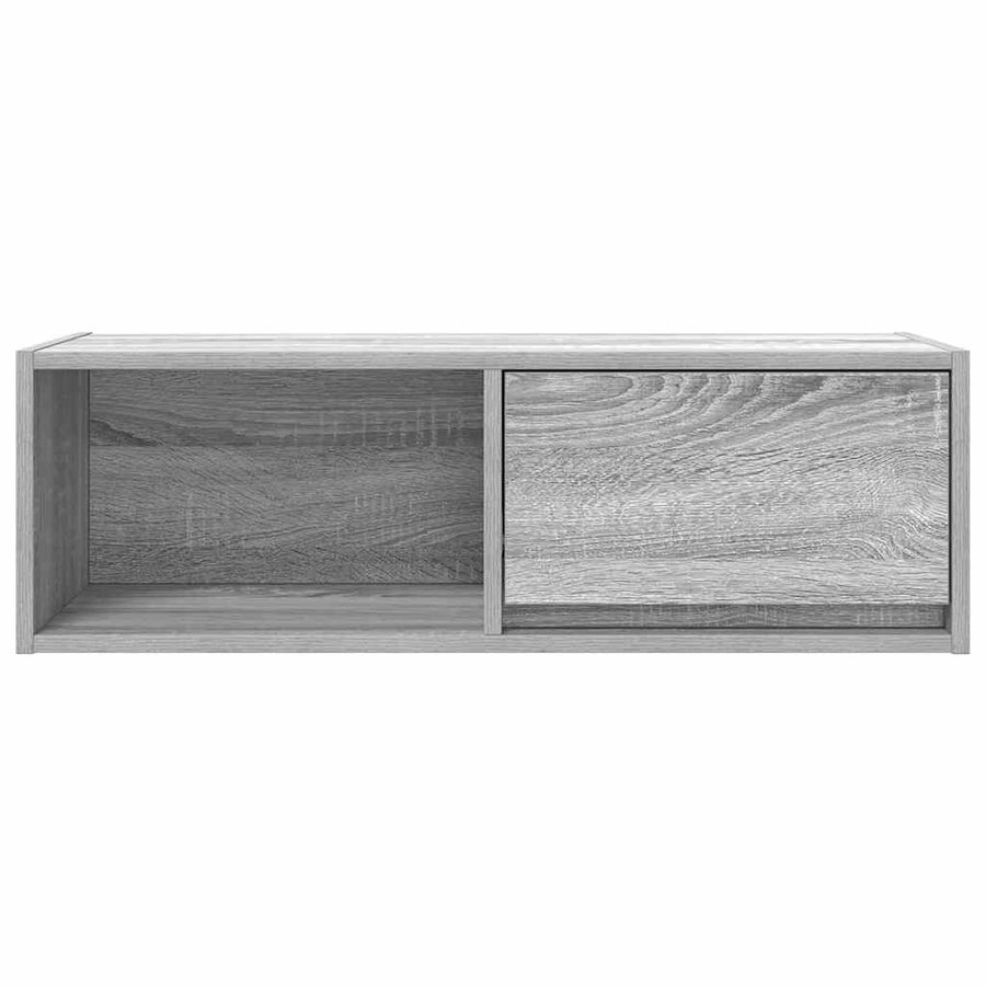 Tv-meubel 80x31x25,5 cm bewerkt hout grijs sonoma eikenkleurig