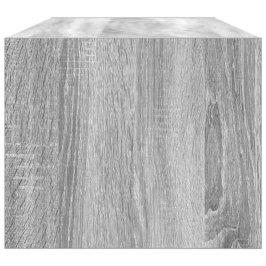 Tv-meubel 80x31x25,5 cm bewerkt hout grijs sonoma eikenkleurig