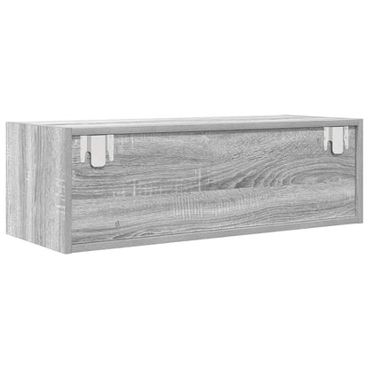 Tv-meubel 80x31x25,5 cm bewerkt hout grijs sonoma eikenkleurig