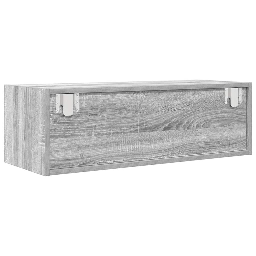 Tv-meubel 80x31x25,5 cm bewerkt hout grijs sonoma eikenkleurig