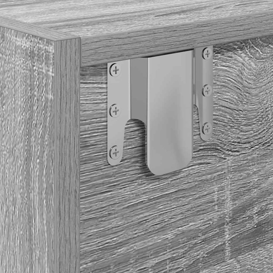 Tv-meubel 80x31x25,5 cm bewerkt hout grijs sonoma eikenkleurig