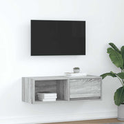 Tv-meubel 80x31x25,5 cm bewerkt hout grijs