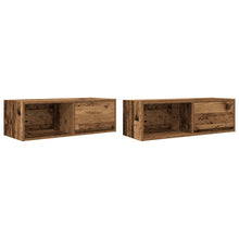 Tv-meubels 2 st 80x31x25,5 cm bewerkt hout oud houtkleurig