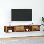 Tv-meubel 80x31x25,5 cm bewerkt hout oud houtkleurig