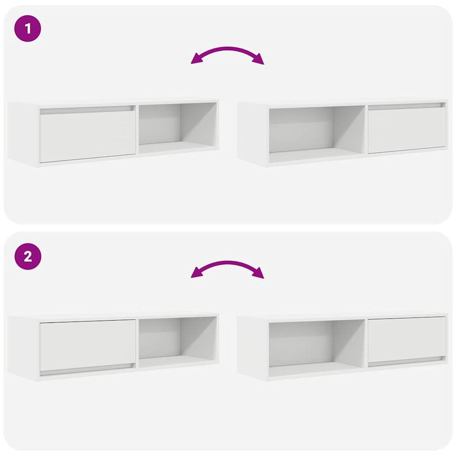 Tv-meubelen 2 st 100x31x25,5 cm bewerkt hout wit
