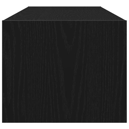 TV-meubel 100x31x25,5 cm spaanplaat zwart eikenkleurig