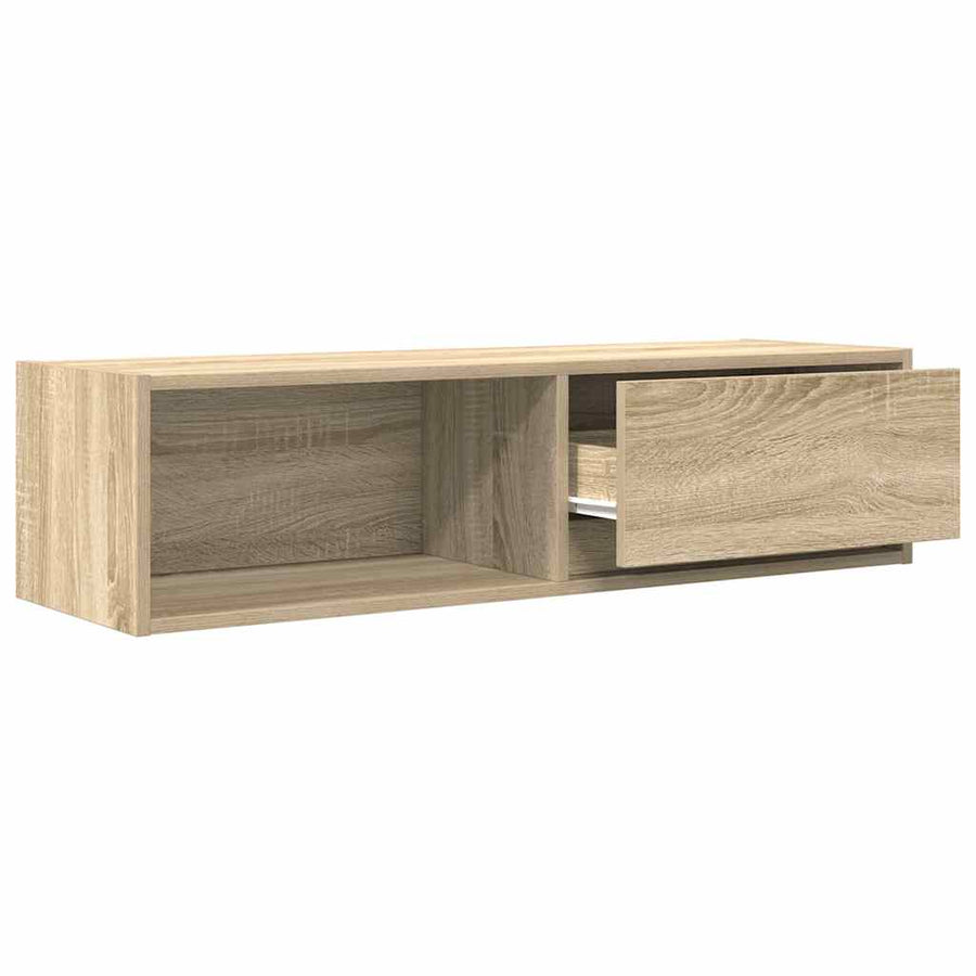 Tv-meubel 100x31x25,5 cm bewerkt hout sonoma eikenkleurig