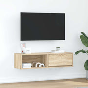 Tv-meubel 100x31x25,5 cm bewerkt hout sonoma eiken