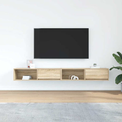 Tv-meubelen 2 st 100x31x25,5cm bewerkt hout sonoma eikenkleurig