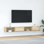 Tv-meubel 2 st 100x31x25,5 cm bewerkt hout sonoma eiken