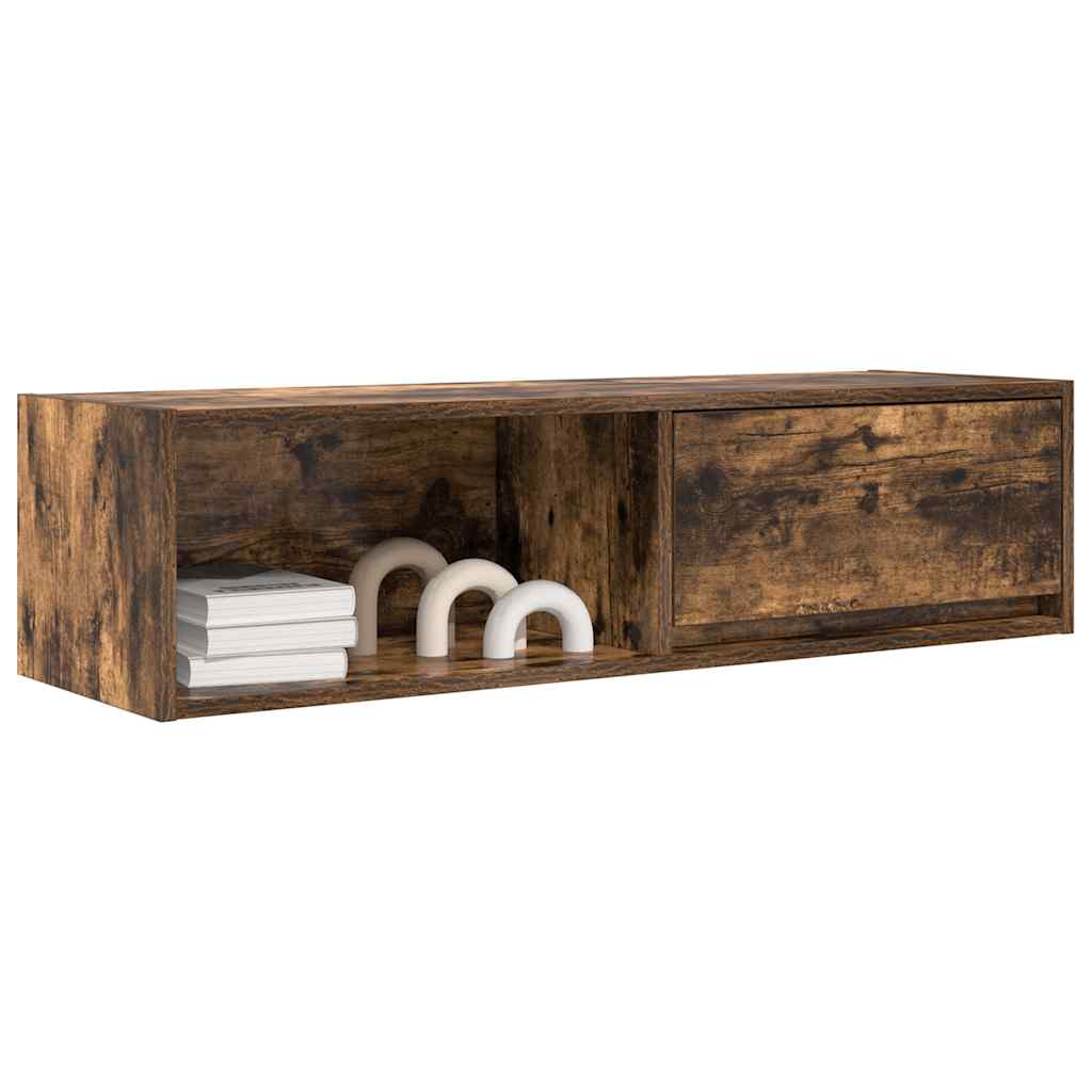 Tv-meubels, 2 st 100x31x25,5 cm spaanplaat gerookt eikenkleurig