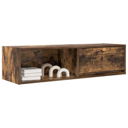 Tv-meubels, 2 st 100x31x25,5 cm spaanplaat gerookt eikenkleurig
