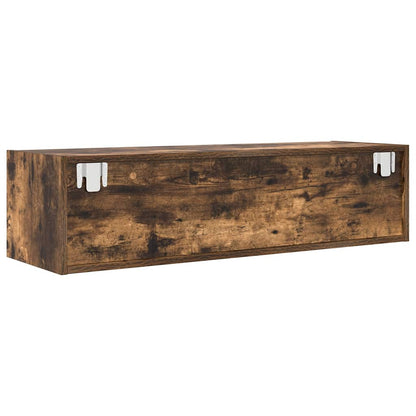 Tv-meubels, 2 st 100x31x25,5 cm spaanplaat gerookt eikenkleurig