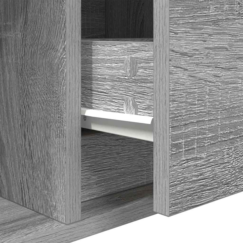 Tv-meubel 100x31x25,5 cm spaanplaat grijs sonoma