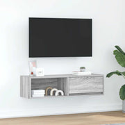 Tv-meubel wandmontage 100x31x25.5 cm grijs sonoma
