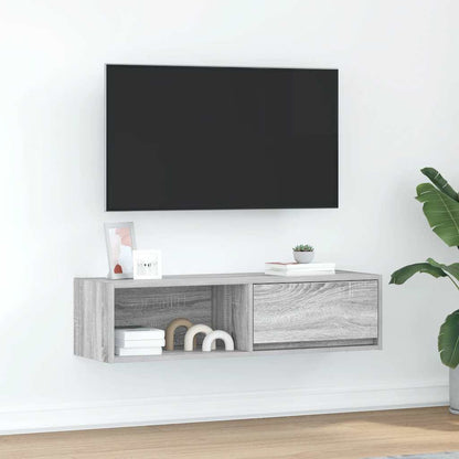 Tv-meubel 100x31x25,5 cm spaanplaat grijs sonoma