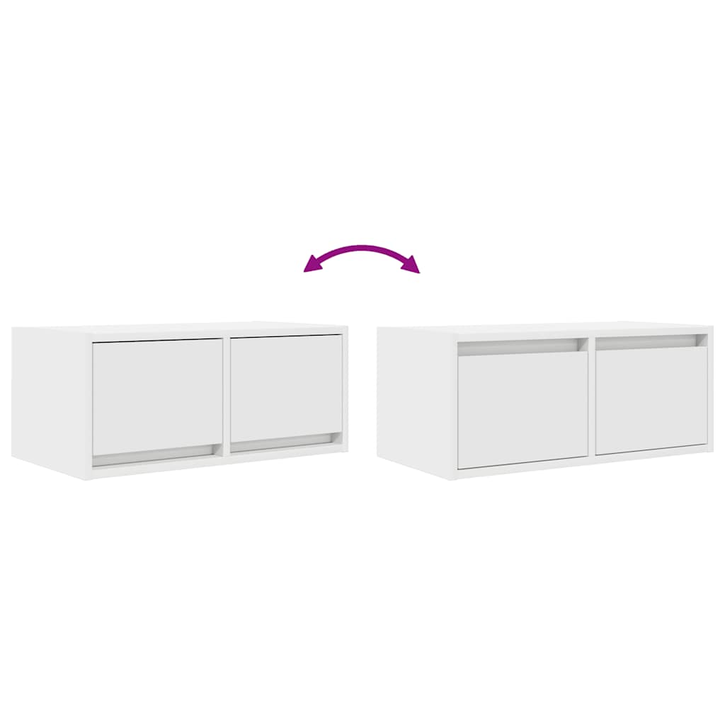Tv-meubel 60x31x25,5 cm bewerkt hout wit