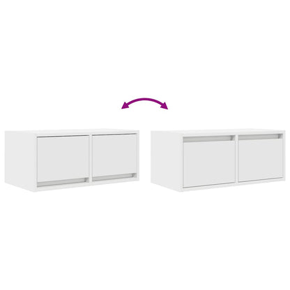 Tv-meubel 60x31x25,5 cm bewerkt hout wit