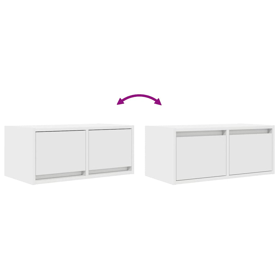 Tv-meubel 60x31x25,5 cm bewerkt hout wit