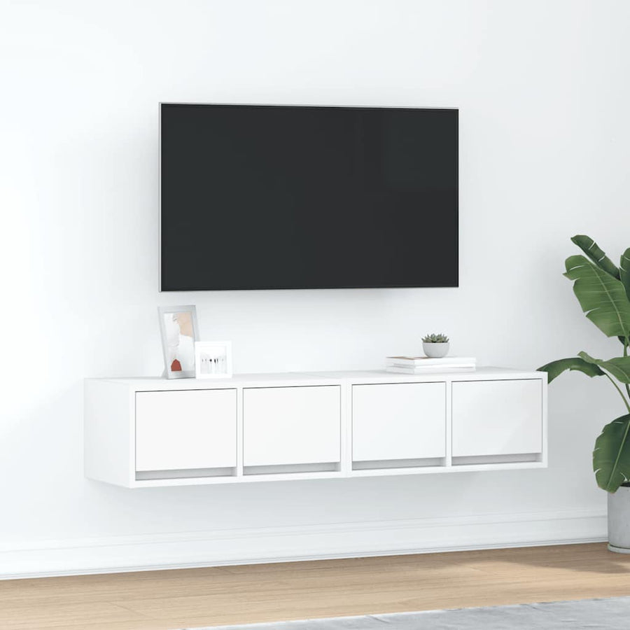 Tv-meubelen 2 st 60x31x25,5 cm bewerkt hout wit