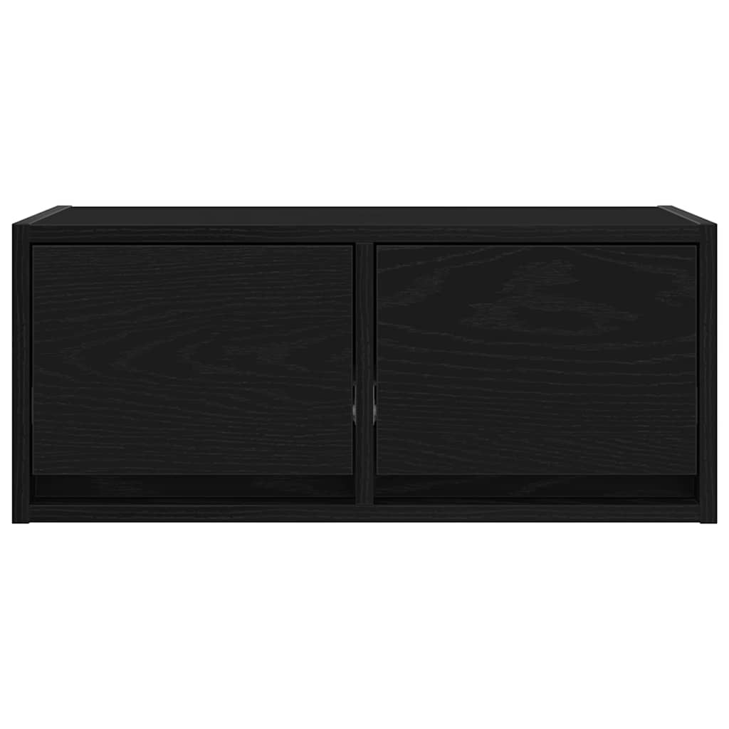 TV-meubel 60x31x25,5 cm spaanplaat zwart eikenkleurig