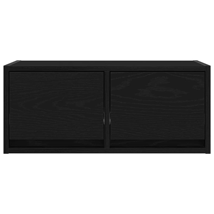 TV-meubel 60x31x25,5 cm spaanplaat zwart eikenkleurig