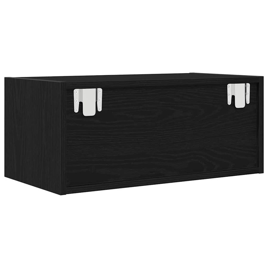 TV-meubel 60x31x25,5 cm spaanplaat zwart eikenkleurig