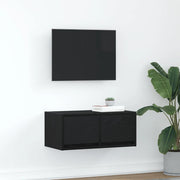 TV-meubel 60x31x25,5 cm spaanplaat zwart eiken