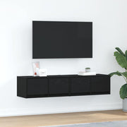 Tv-meubel 60x31x25,5 cm spaanplaat zwart eiken