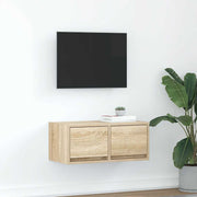 TV-meubel 60x31x25,5 cm bewerkt hout sonoma eiken