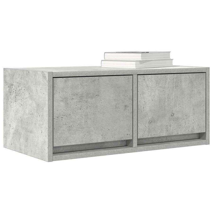 TV-meubel 60x31x25,5 cm bewerkt hout betongrijs