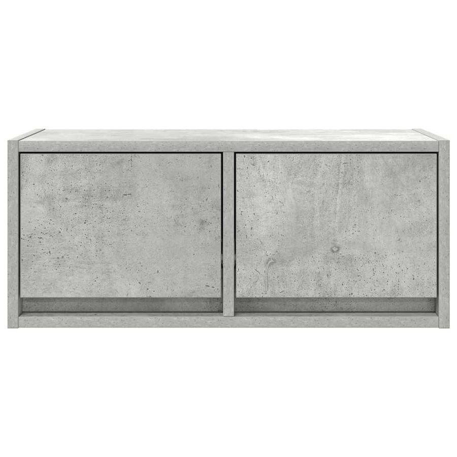 TV-meubel 60x31x25,5 cm bewerkt hout betongrijs