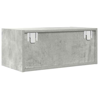 TV-meubel 60x31x25,5 cm bewerkt hout betongrijs