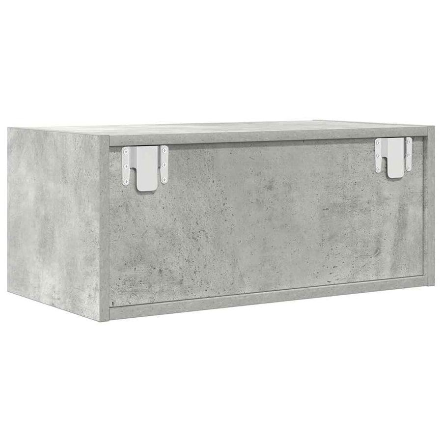 TV-meubel 60x31x25,5 cm bewerkt hout betongrijs