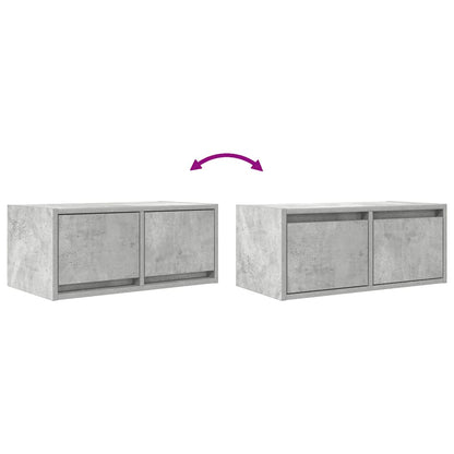 TV-meubel 60x31x25,5 cm bewerkt hout betongrijs