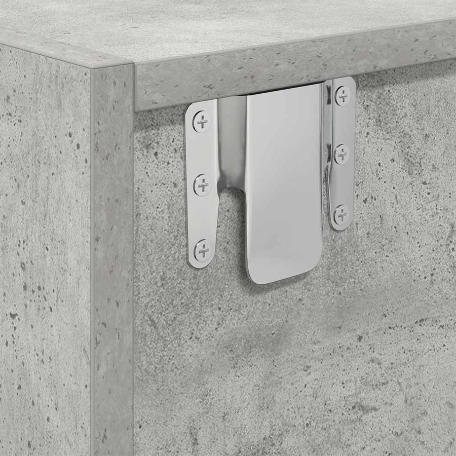 TV-meubel 60x31x25,5 cm bewerkt hout betongrijs