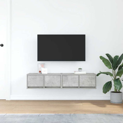 Tv-meubels 2 st 60x31x25,5 cm bewerkt hout betongrijs
