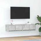 Tv-meubels 2 st 60x31x25,5 cm bewerkt hout betongrijs