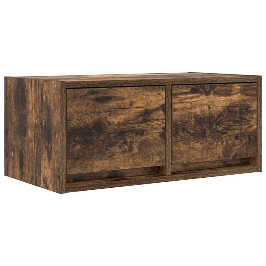 TV-meubel 60x31x25,5 cm bewerkt hout gerookt eikenkleurig