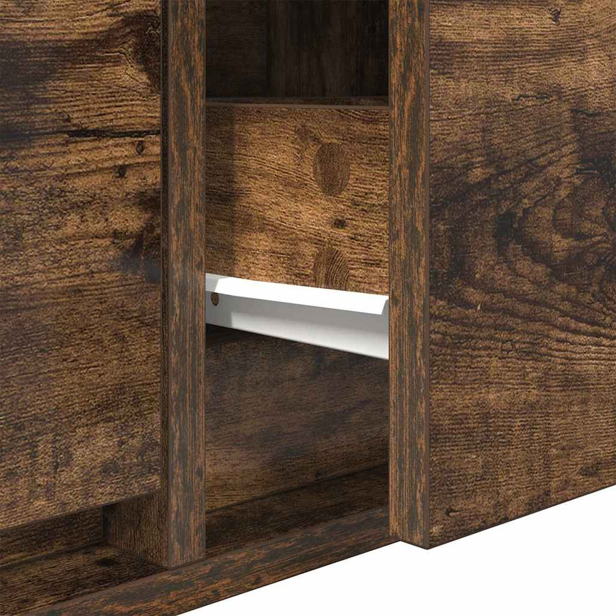 TV-meubel 60x31x25,5 cm bewerkt hout gerookt eikenkleurig