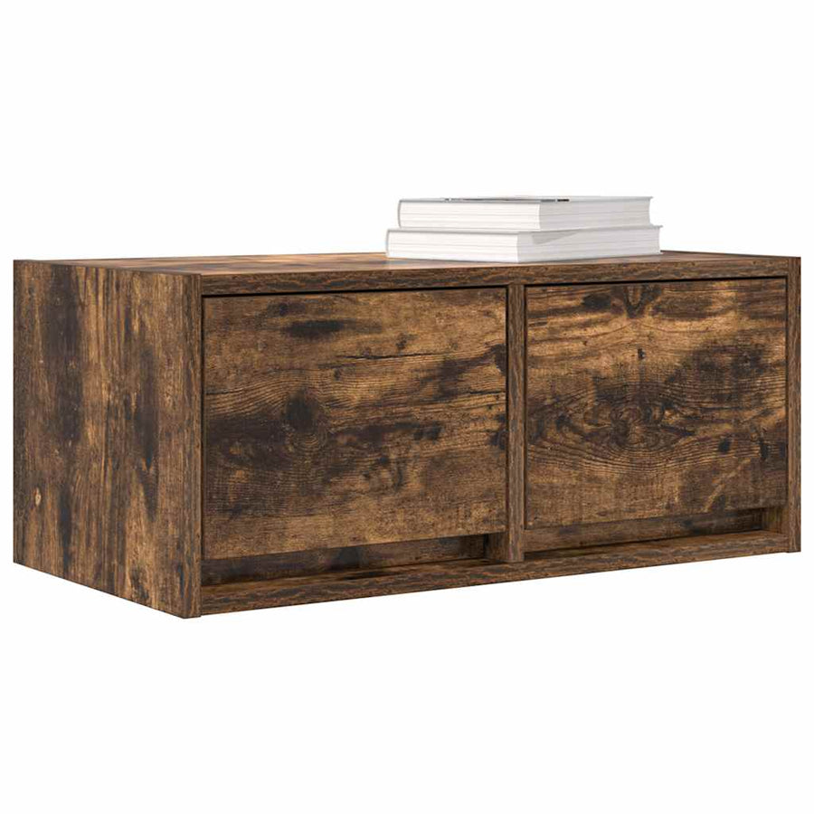 TV-meubel 60x31x25,5 cm bewerkt hout gerookt eikenkleurig