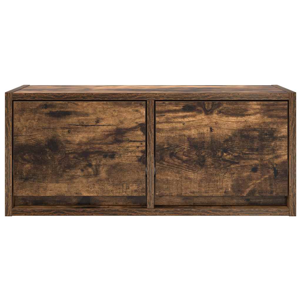 TV-meubel 60x31x25,5 cm bewerkt hout gerookt eikenkleurig