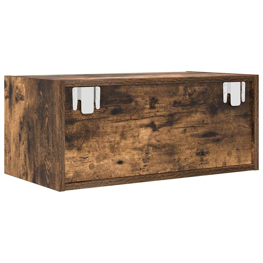 TV-meubel 60x31x25,5 cm bewerkt hout gerookt eikenkleurig