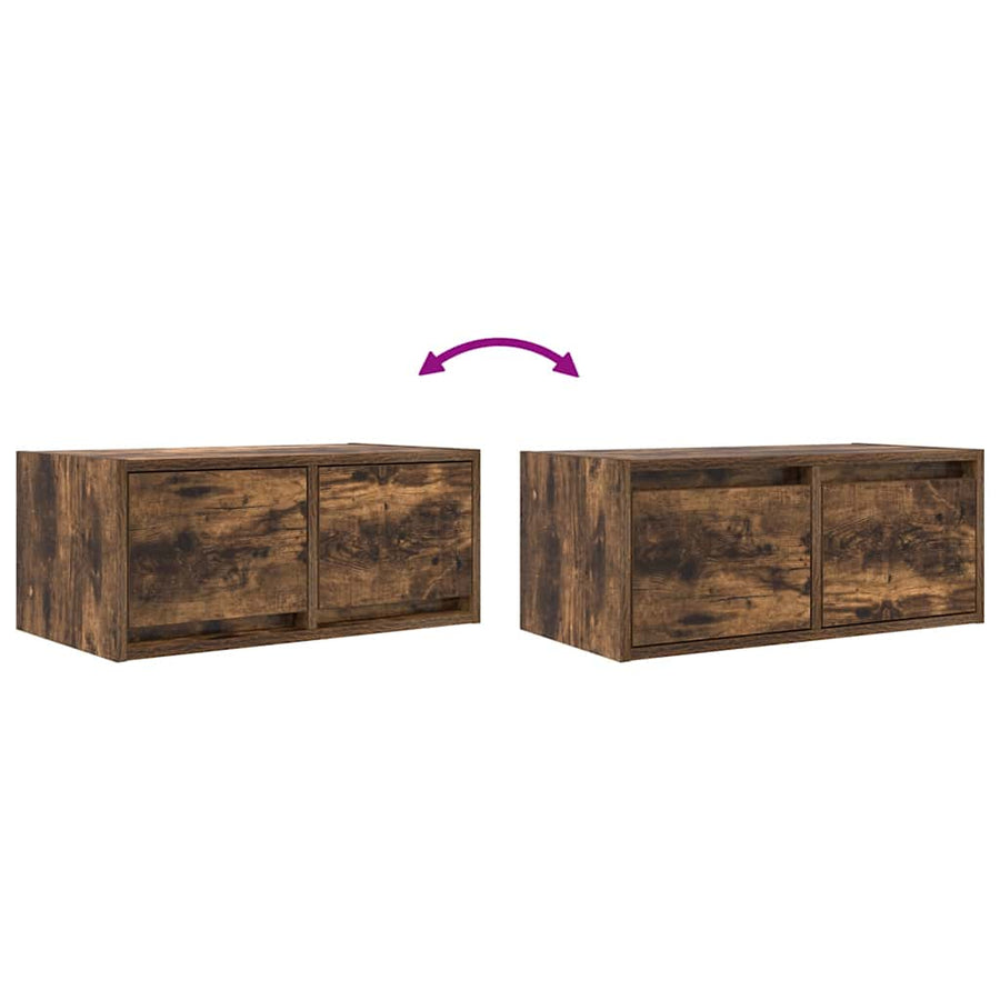 Tv-meubelen 2 st 60x31x25,5 cm bewerkt hout gerookt eikenkleur
