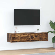 Tv-meubel 60x31x25,5 cm bewerkt hout gerookt eiken